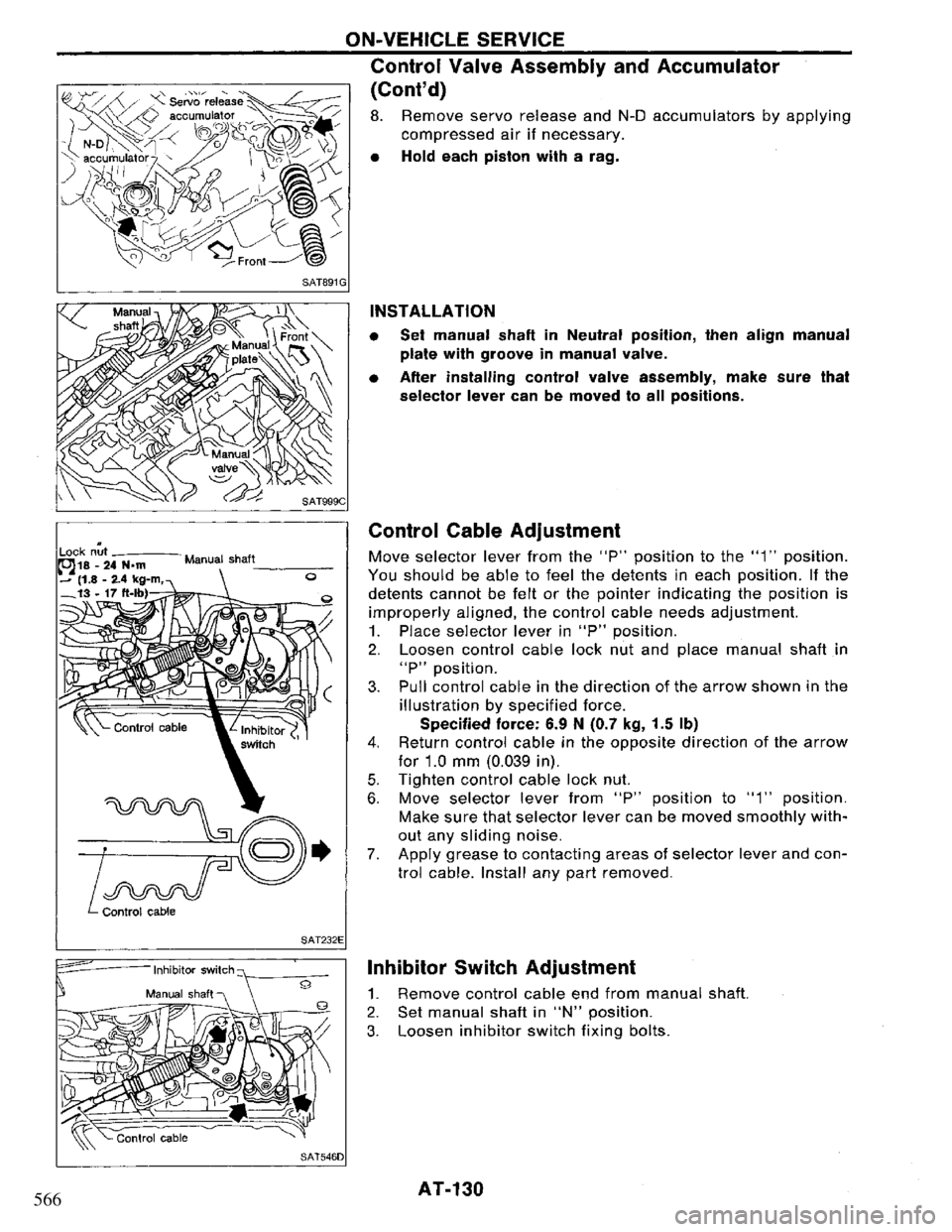 NISSAN PRIMERA 1994 Service Repair Manual 566 NISSAN PRIMERA 1994 Service Repair Manual 566