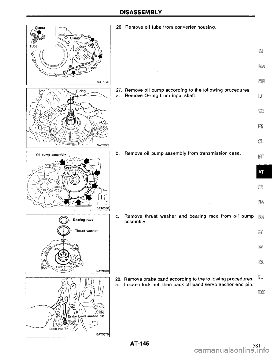 NISSAN PRIMERA 1994 Service Repair Manual 581 NISSAN PRIMERA 1994 Service Repair Manual 581