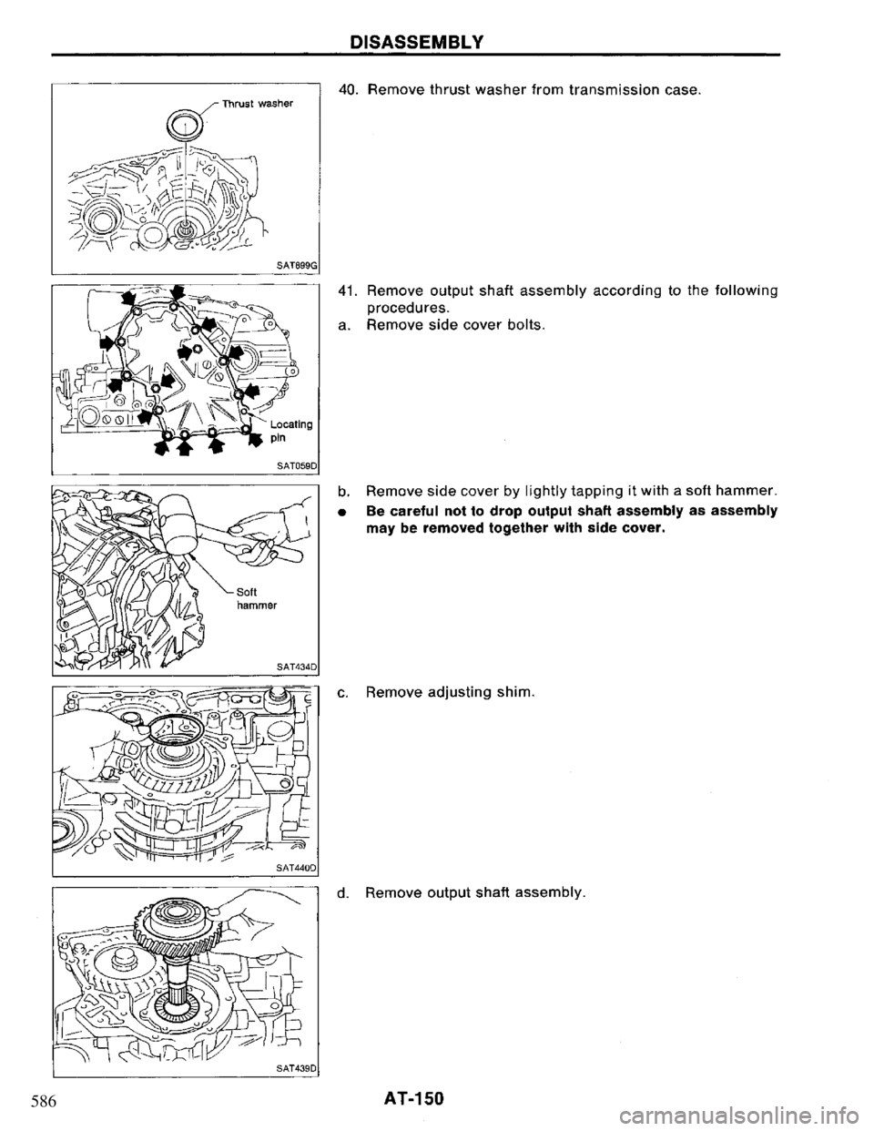NISSAN PRIMERA 1994 Service Repair Manual 586 NISSAN PRIMERA 1994 Service Repair Manual 586