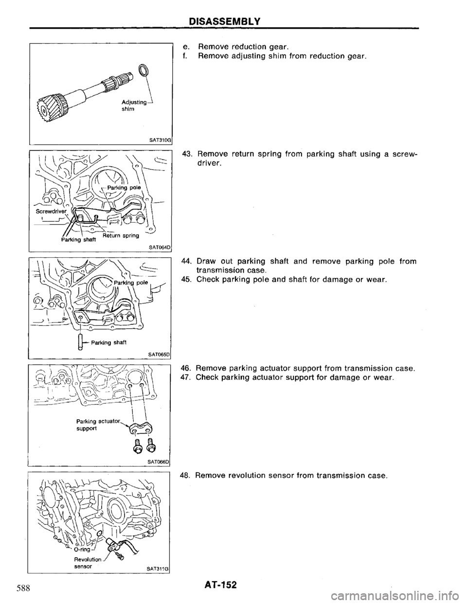 NISSAN PRIMERA 1994 Service Repair Manual 588 NISSAN PRIMERA 1994 Service Repair Manual 588