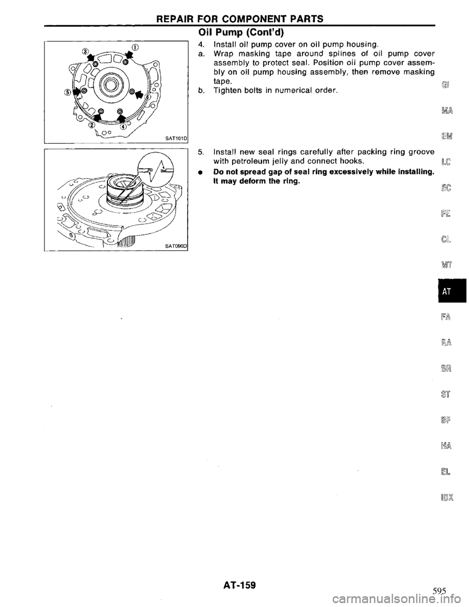 NISSAN PRIMERA 1994 Service Repair Manual 595 NISSAN PRIMERA 1994 Service Repair Manual 595