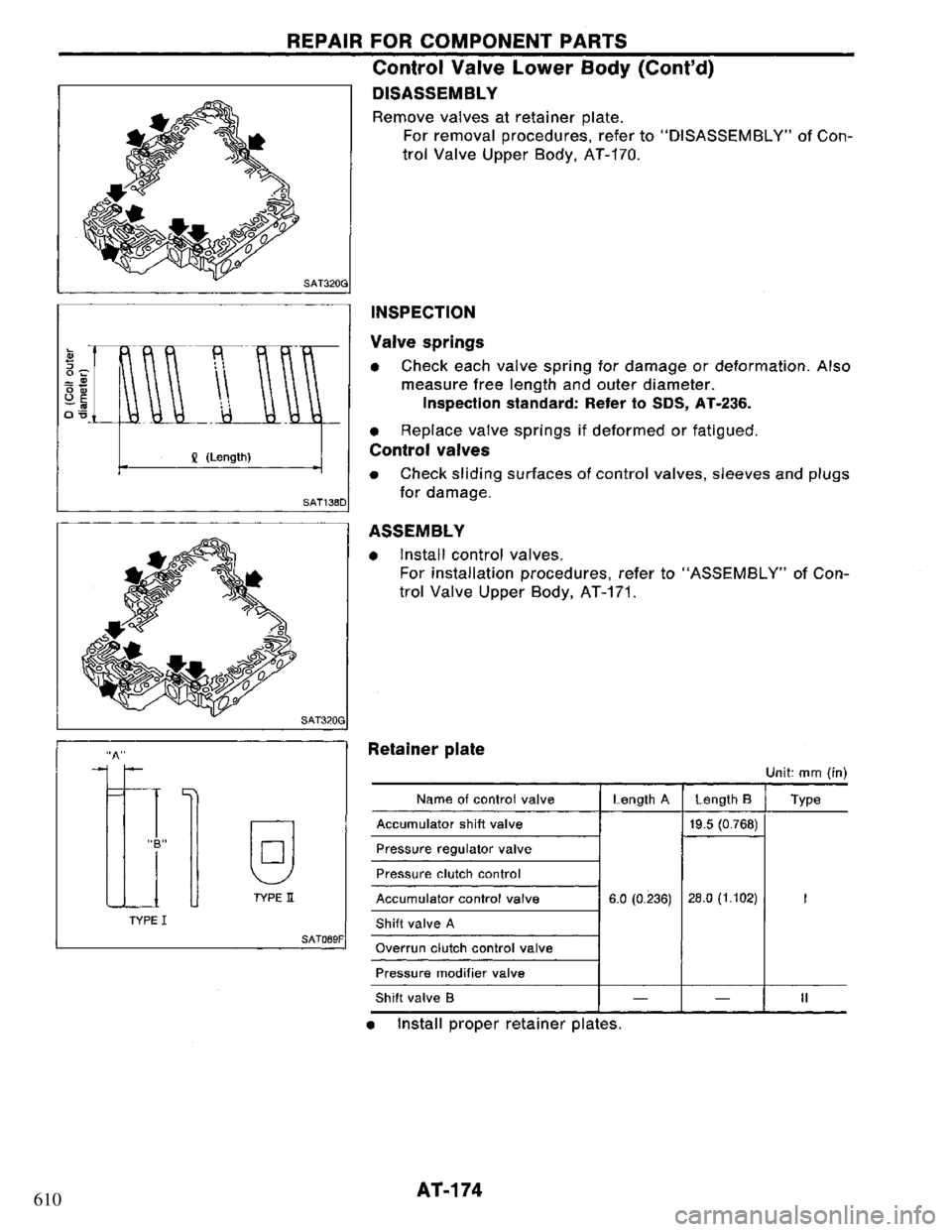 NISSAN PRIMERA 1994 Service Repair Manual 610 NISSAN PRIMERA 1994 Service Repair Manual 610