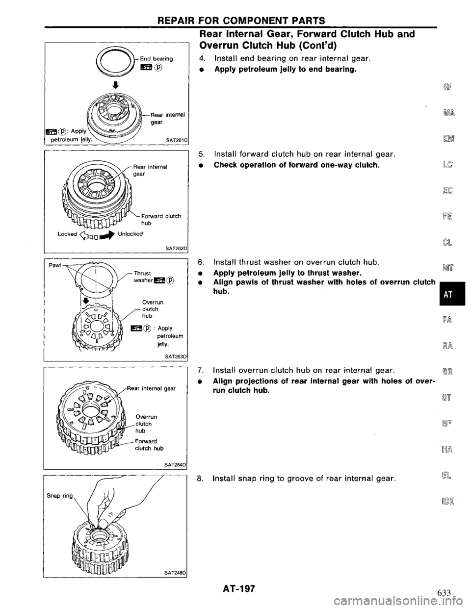 NISSAN PRIMERA 1994 Service Repair Manual 633 NISSAN PRIMERA 1994 Service Repair Manual 633