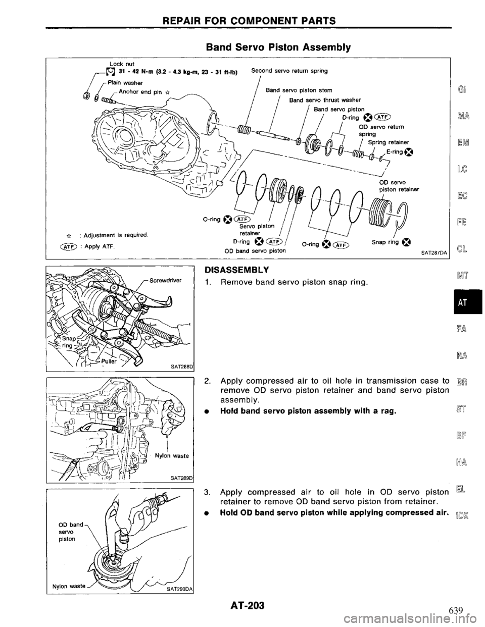 NISSAN PRIMERA 1994 Service Repair Manual 639 NISSAN PRIMERA 1994 Service Repair Manual 639