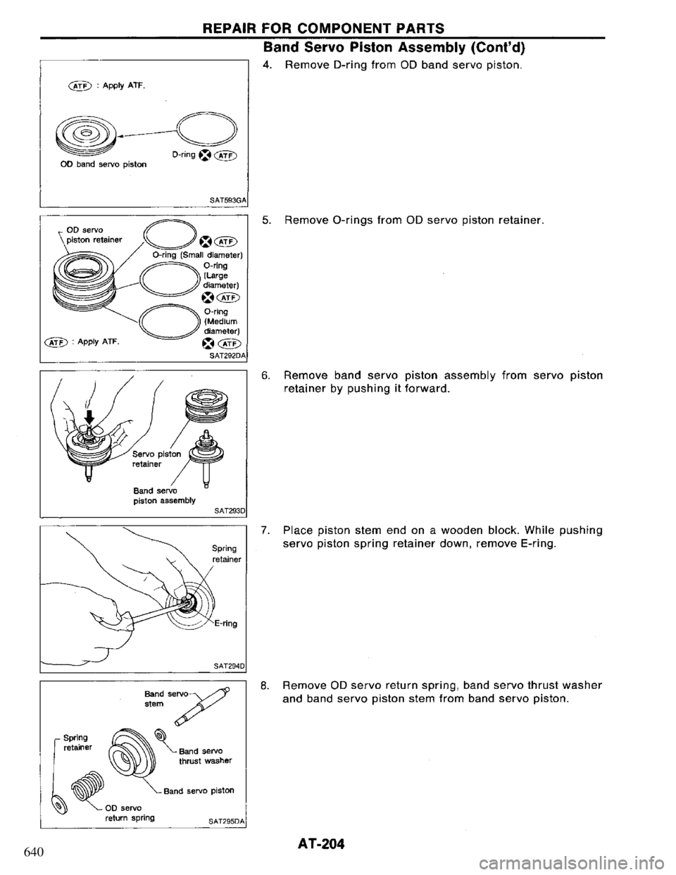 NISSAN PRIMERA 1994 Service Repair Manual 640 NISSAN PRIMERA 1994 Service Repair Manual 640