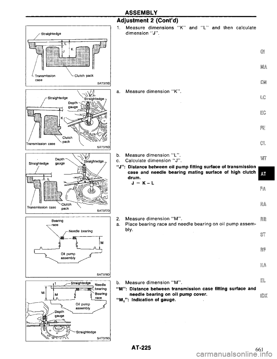 NISSAN PRIMERA 1994 Service Repair Manual 661 NISSAN PRIMERA 1994 Service Repair Manual 661