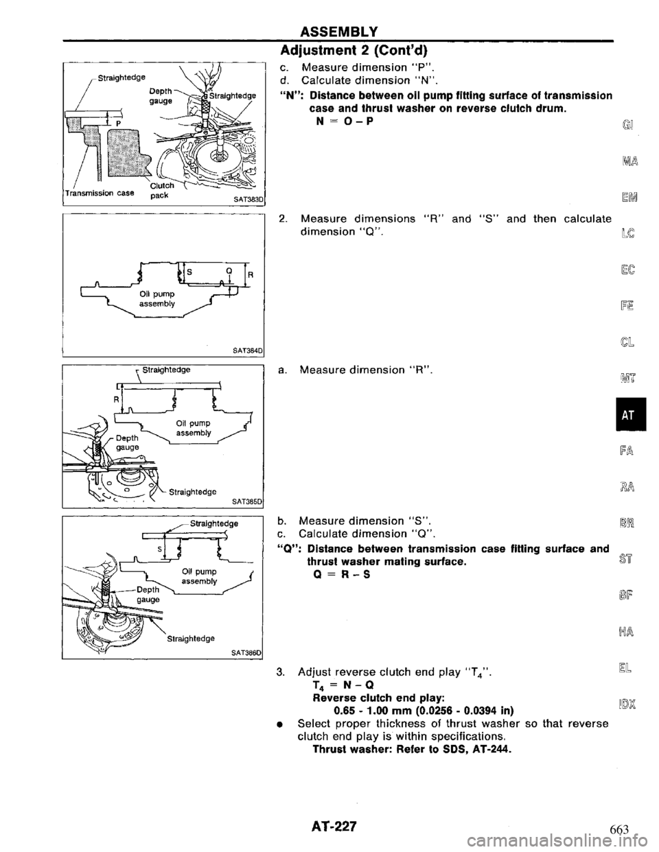 NISSAN PRIMERA 1994 Service Repair Manual 663 NISSAN PRIMERA 1994 Service Repair Manual 663