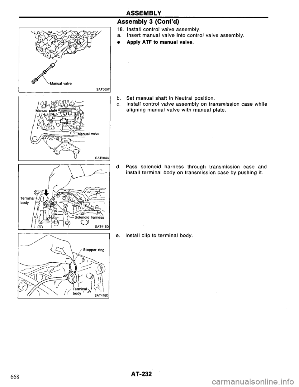 NISSAN PRIMERA 1994 Service Repair Manual 668 NISSAN PRIMERA 1994 Service Repair Manual 668