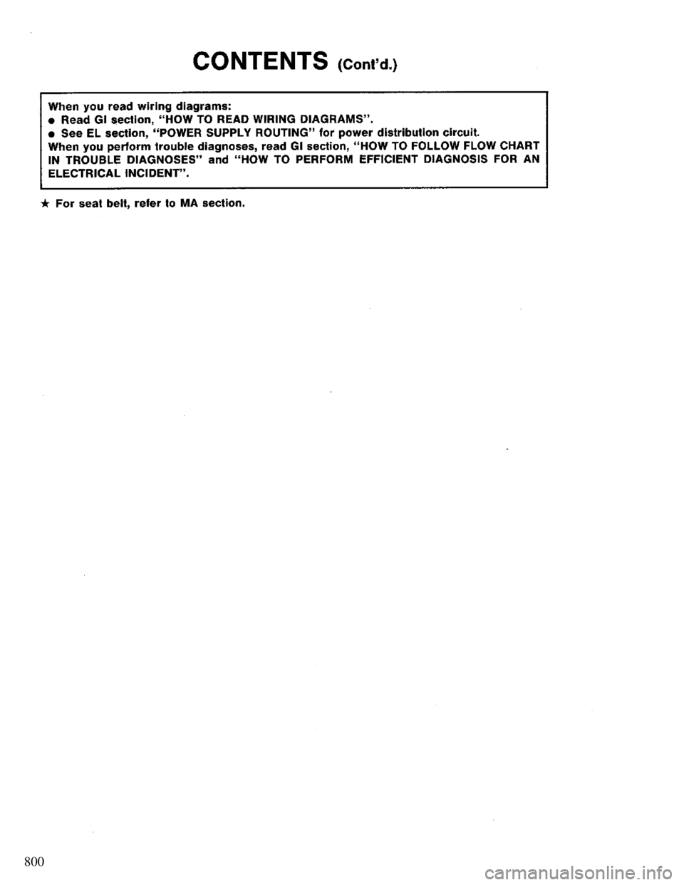 NISSAN PRIMERA 1994 Service Repair Manual 800 NISSAN PRIMERA 1994 Service Repair Manual 800