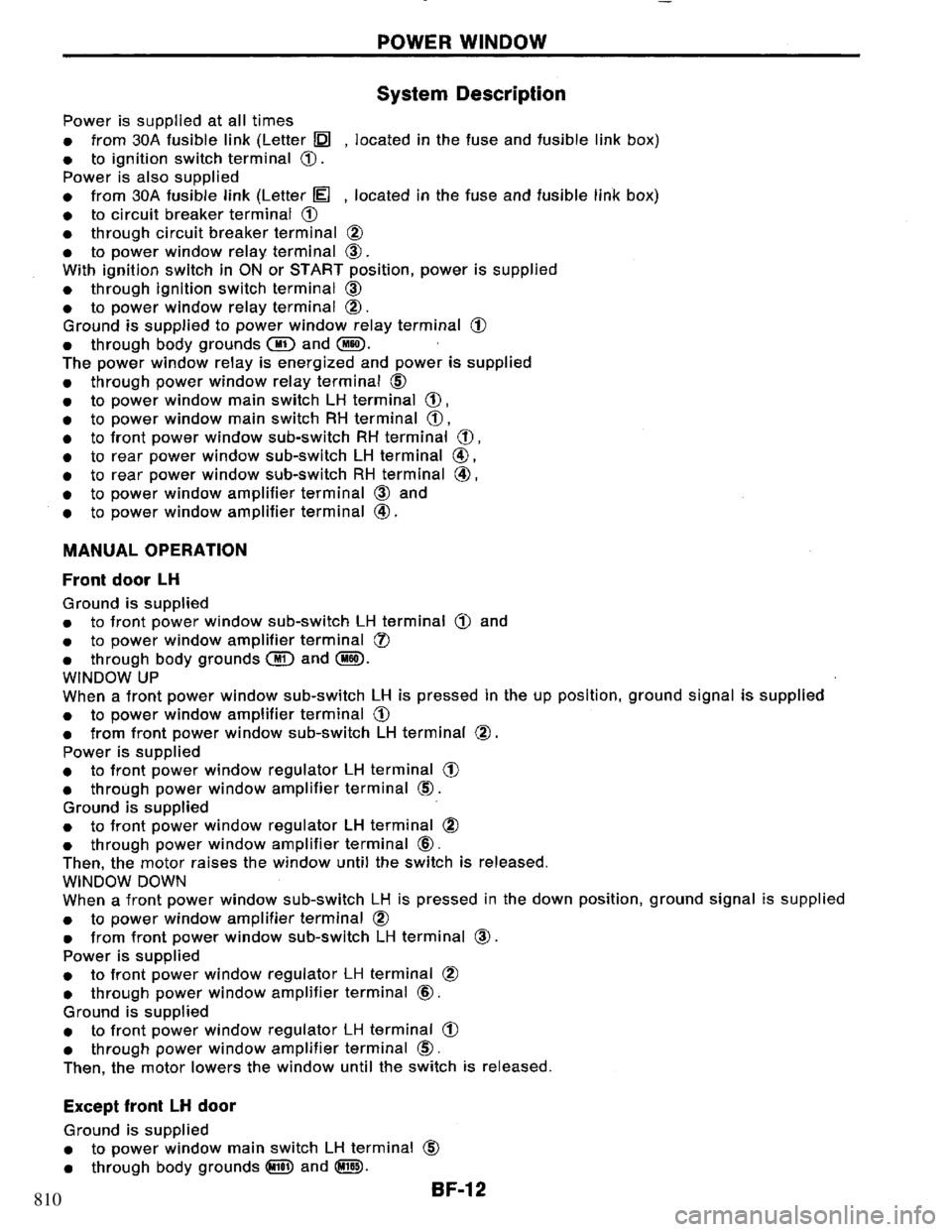 NISSAN PRIMERA 1994 Service Repair Manual 810 NISSAN PRIMERA 1994 Service Repair Manual 810