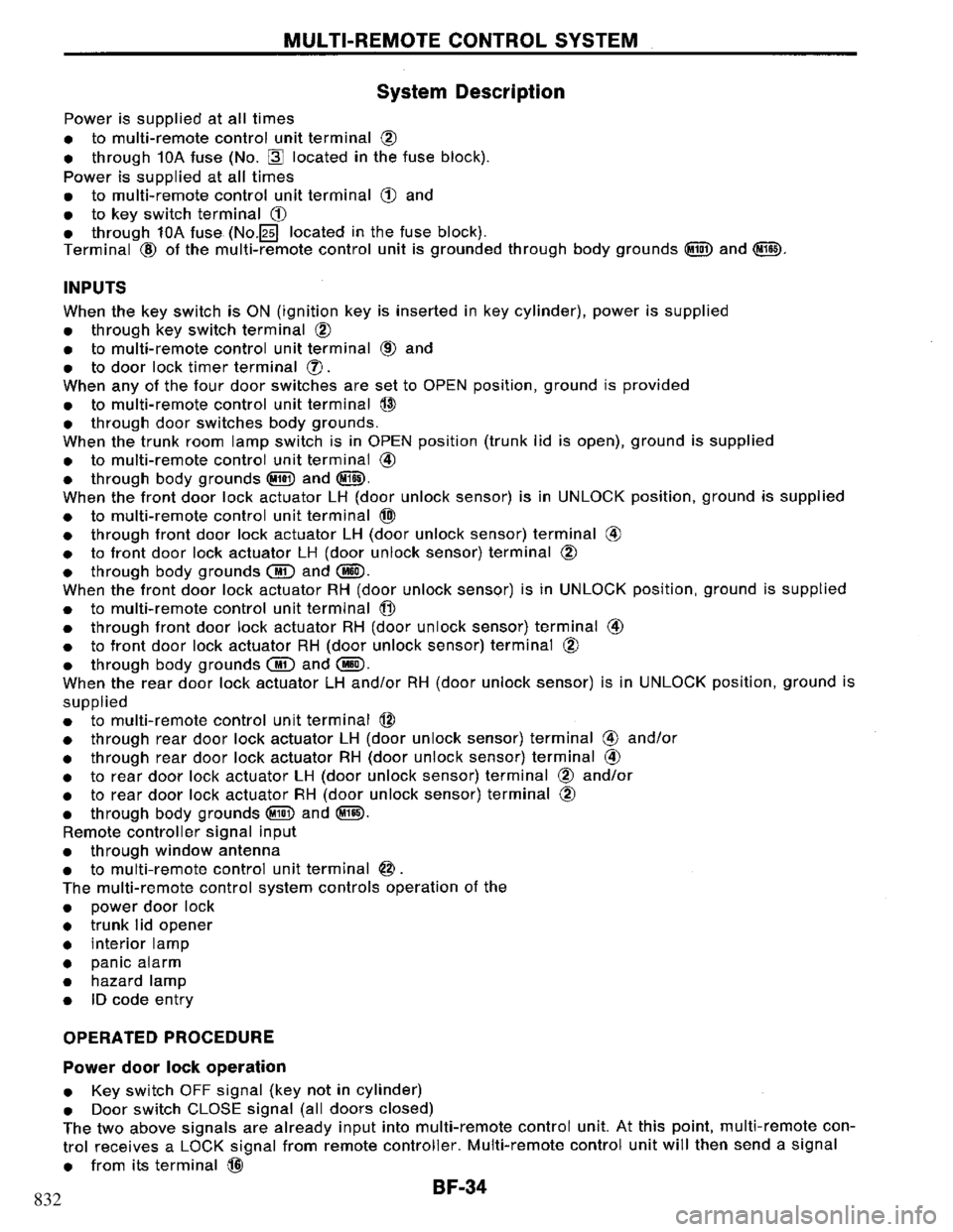NISSAN PRIMERA 1994 Service Repair Manual 832 NISSAN PRIMERA 1994 Service Repair Manual 832
