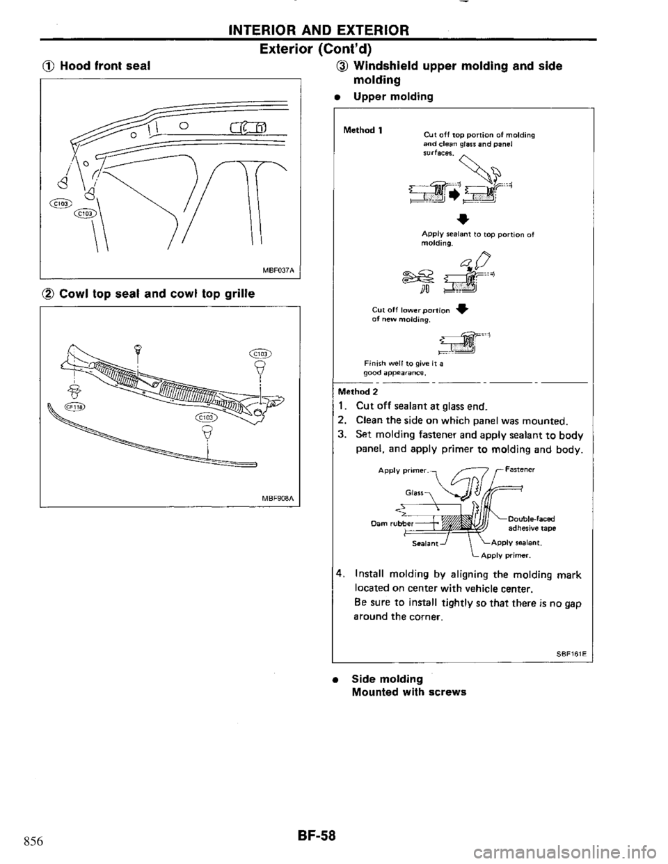 NISSAN PRIMERA 1994 Service Repair Manual 856 NISSAN PRIMERA 1994 Service Repair Manual 856