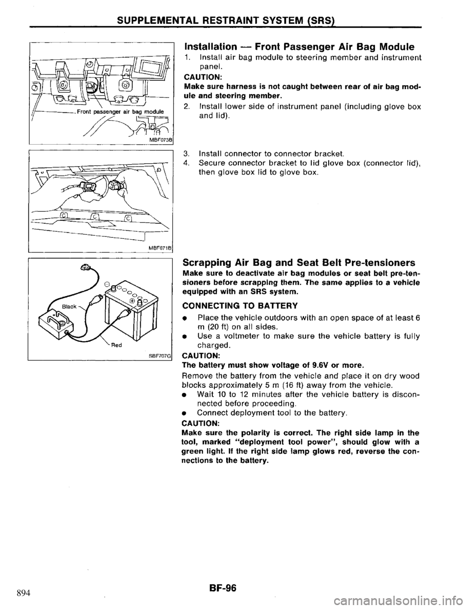 NISSAN PRIMERA 1994  Service Repair Manual 894 