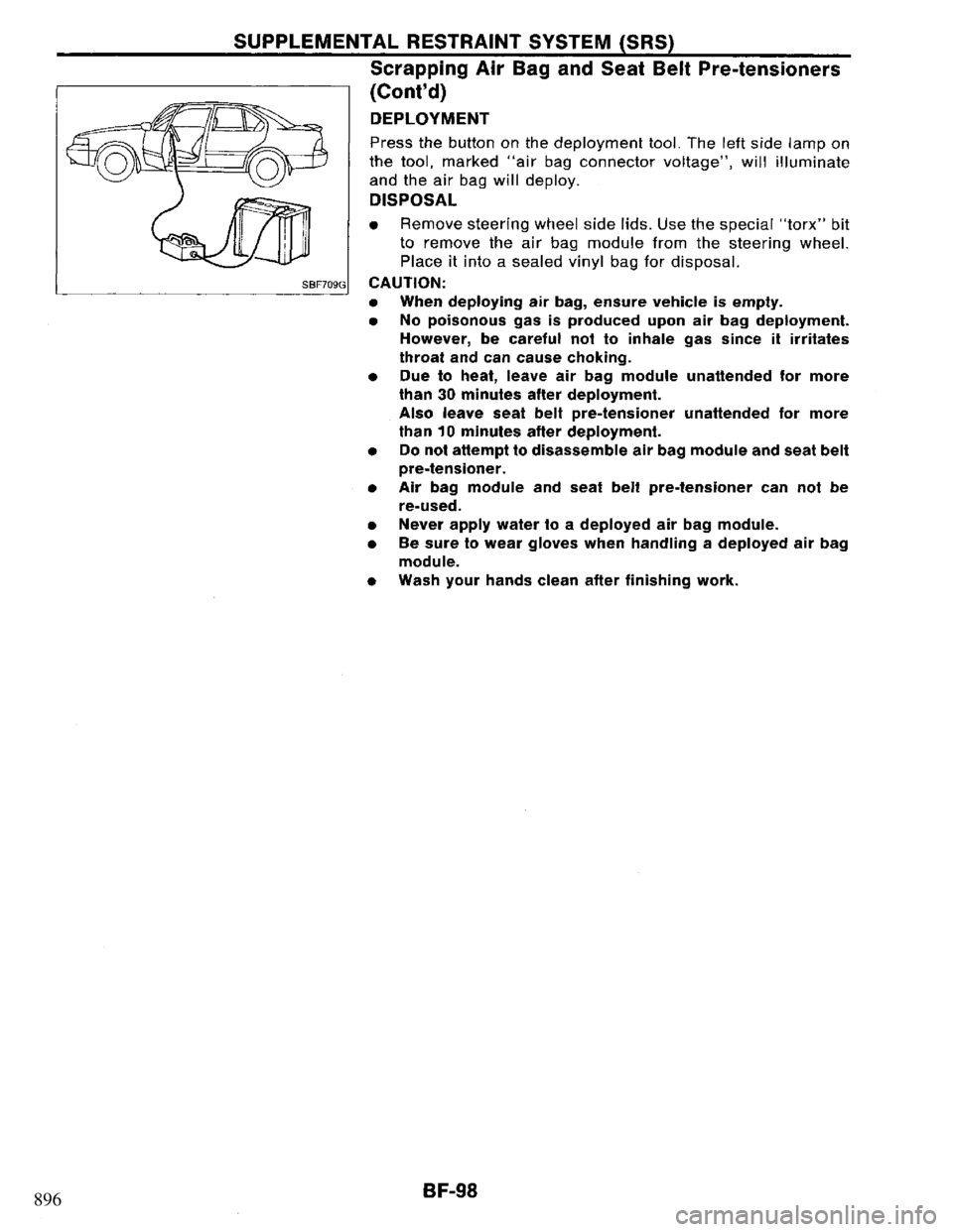 NISSAN PRIMERA 1994  Service Repair Manual 896 
