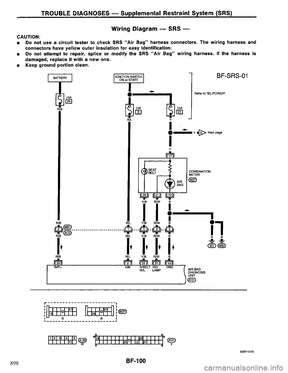 NISSAN PRIMERA 1994  Service Repair Manual 898 