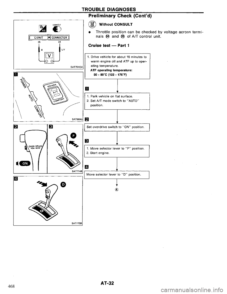 NISSAN PRIMERA 1994  Service Owners Guide 468 