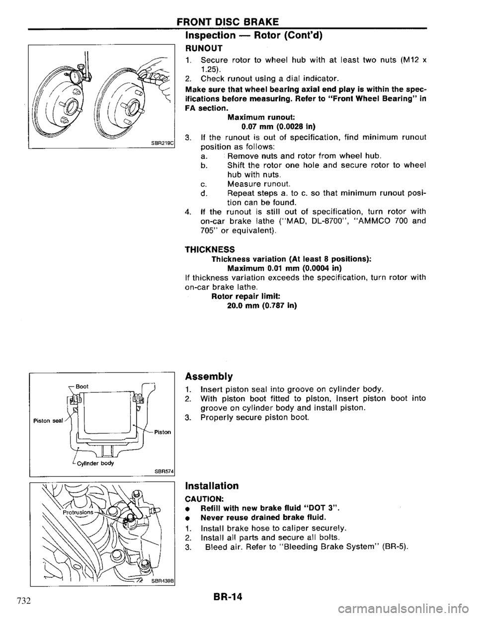 NISSAN PRIMERA 1994  Service Repair Manual 732 