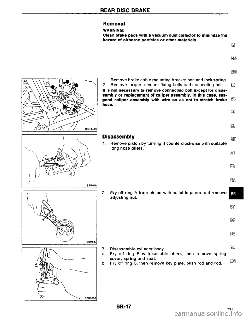NISSAN PRIMERA 1994  Service Repair Manual 735 