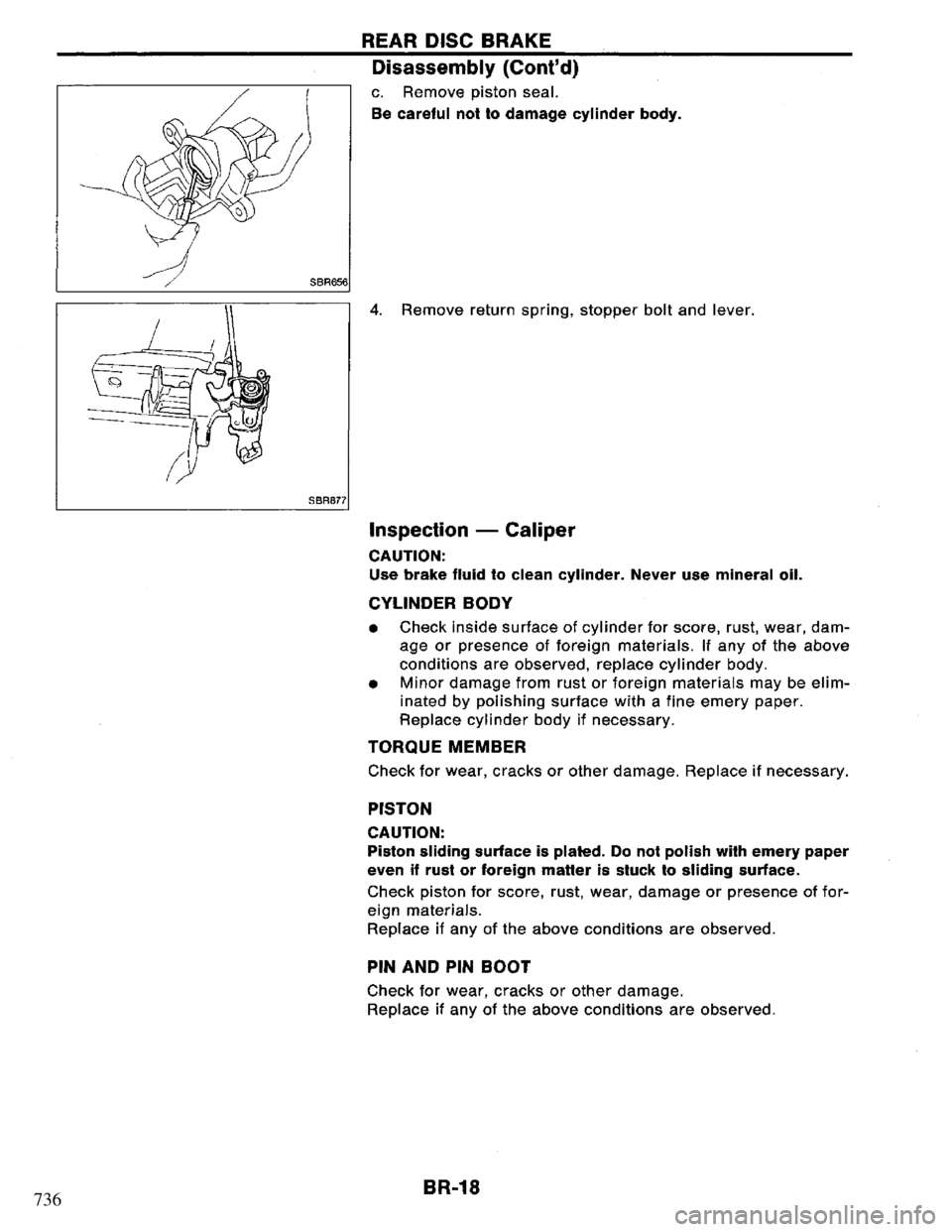NISSAN PRIMERA 1994  Service Repair Manual 736 