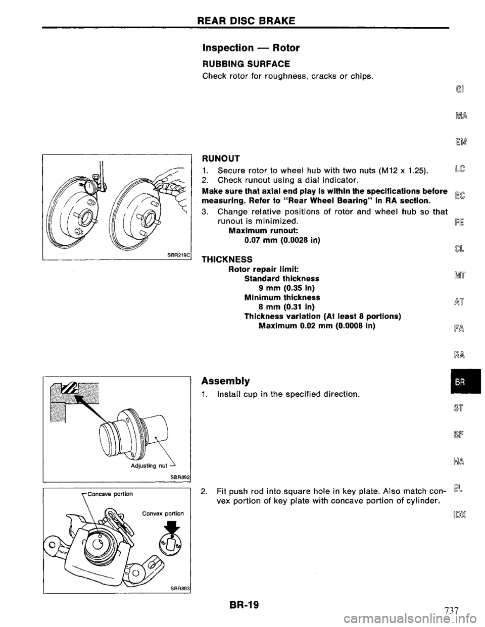 NISSAN PRIMERA 1994  Service Repair Manual 737 