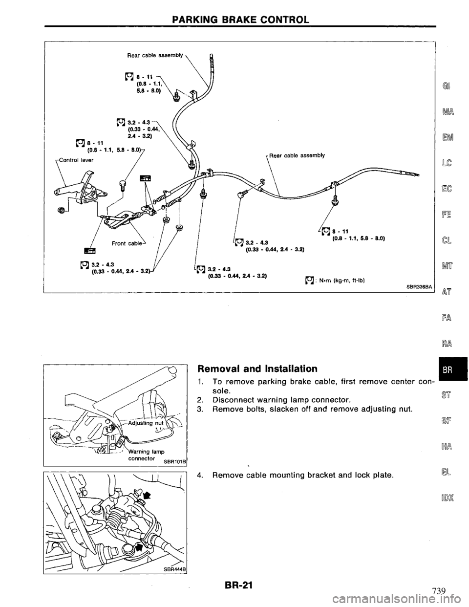 NISSAN PRIMERA 1994 Service Repair Manual 739 NISSAN PRIMERA 1994 Service Repair Manual 739