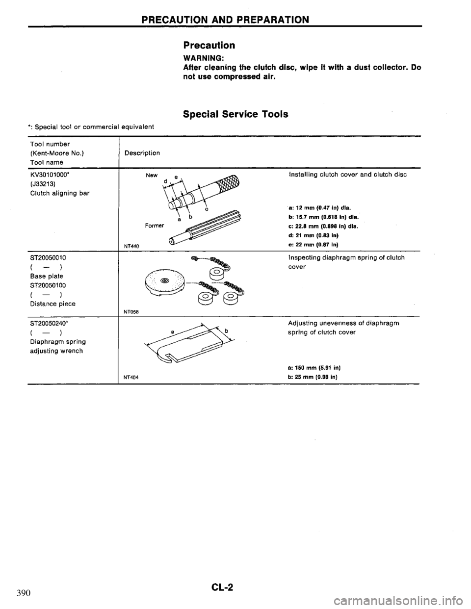 NISSAN PRIMERA 1994 Service Repair Manual 390 NISSAN PRIMERA 1994 Service Repair Manual 390