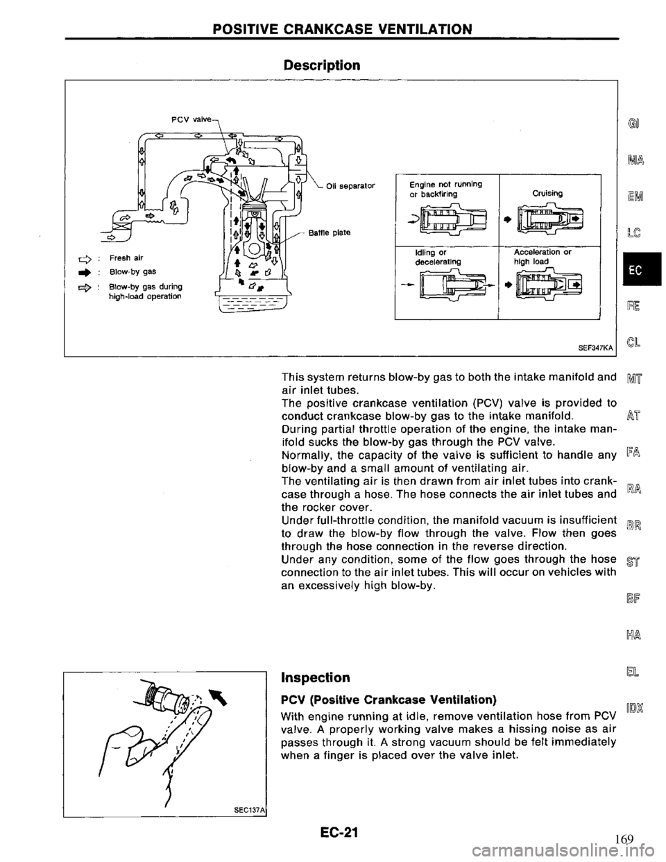 NISSAN PRIMERA 1994 Service Repair Manual 169 NISSAN PRIMERA 1994 Service Repair Manual 169
