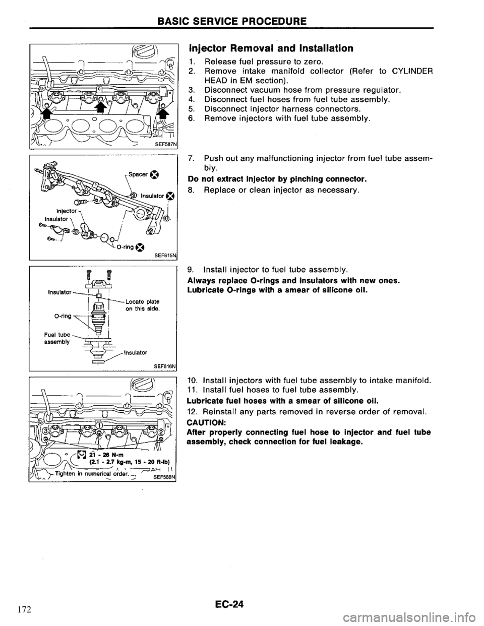 NISSAN PRIMERA 1994 Service Repair Manual 172 NISSAN PRIMERA 1994 Service Repair Manual 172