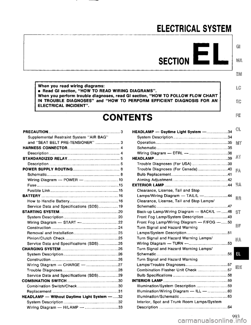 NISSAN PRIMERA 1994 Service Repair Manual 993 NISSAN PRIMERA 1994 Service Repair Manual 993