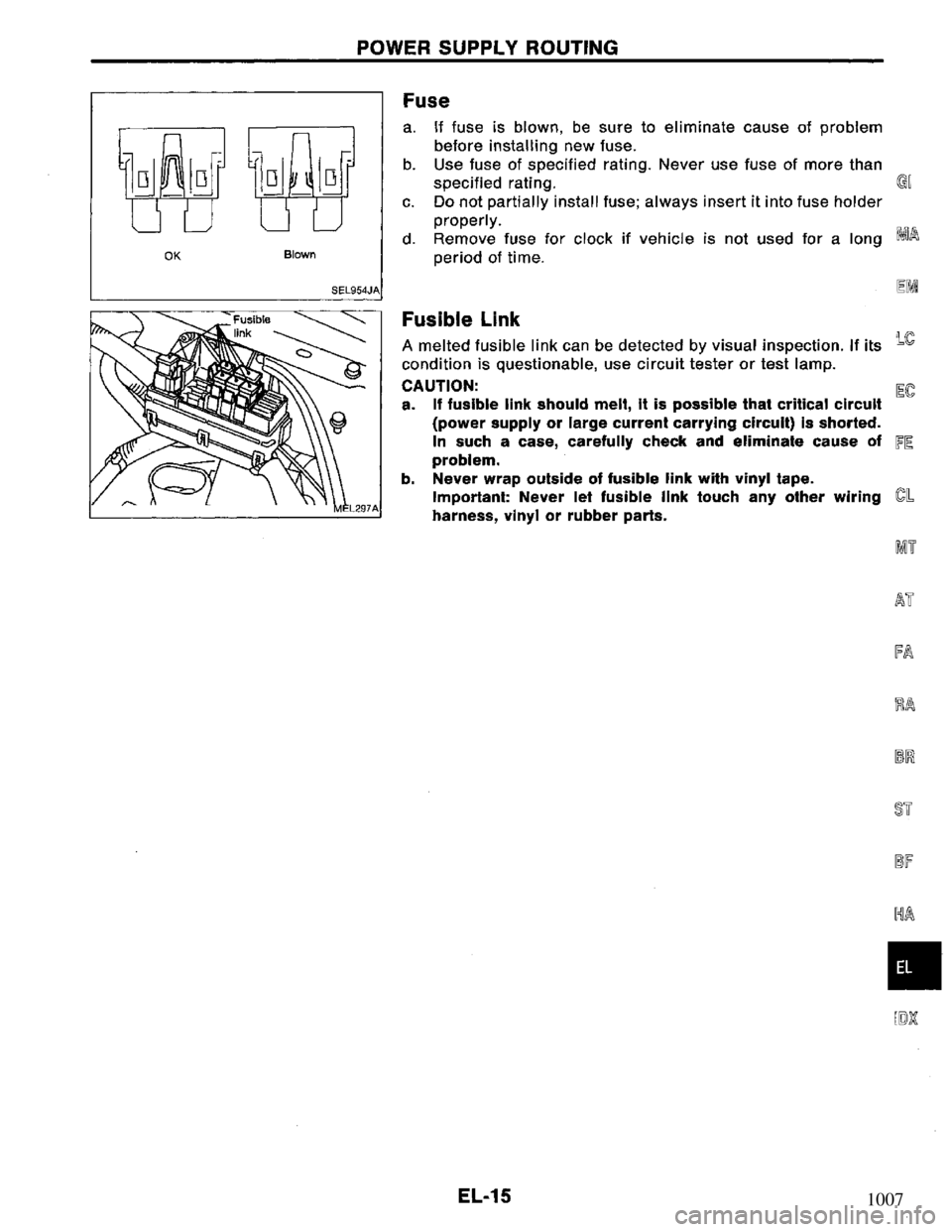 NISSAN PRIMERA 1994 Service Repair Manual 1007 NISSAN PRIMERA 1994 Service Repair Manual 1007
