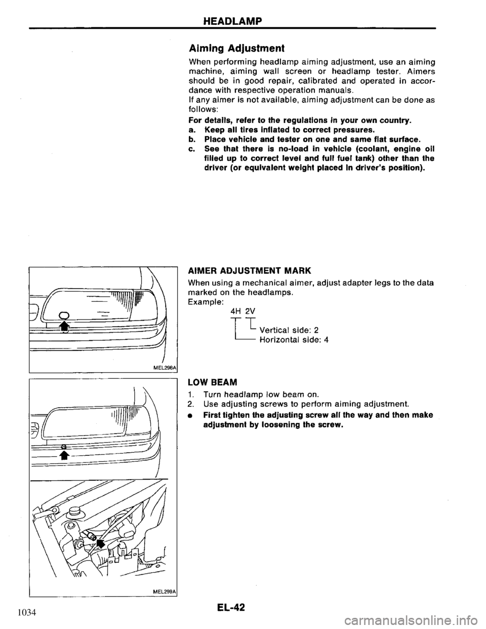 NISSAN PRIMERA 1994  Service Repair Manual 1034 