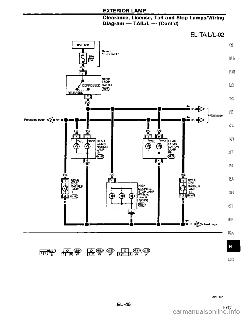 NISSAN PRIMERA 1994  Service Repair Manual 1037 