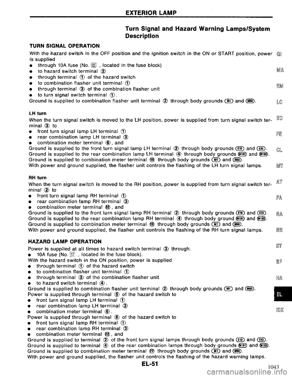 NISSAN PRIMERA 1994  Service Repair Manual 1043 