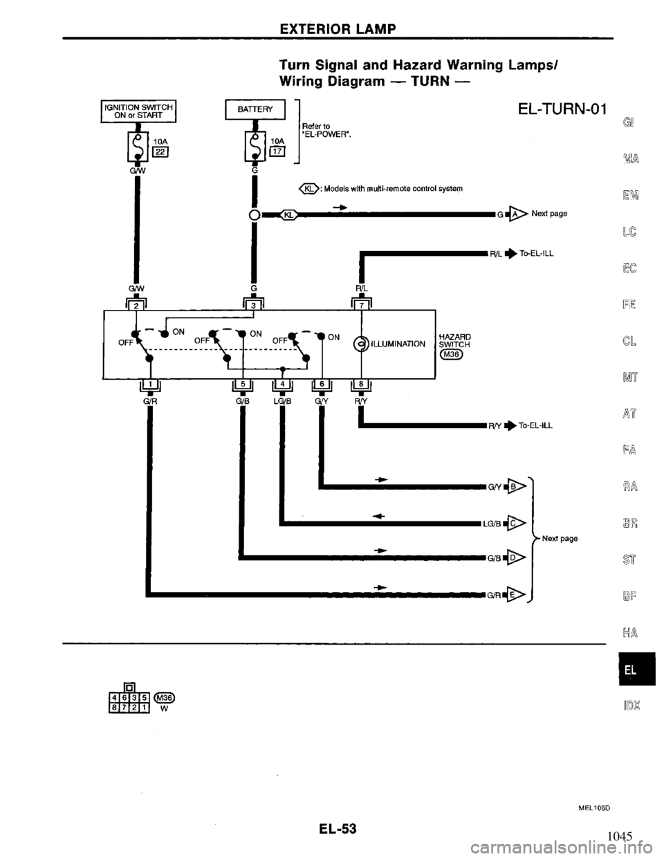 NISSAN PRIMERA 1994  Service Repair Manual 1045 
