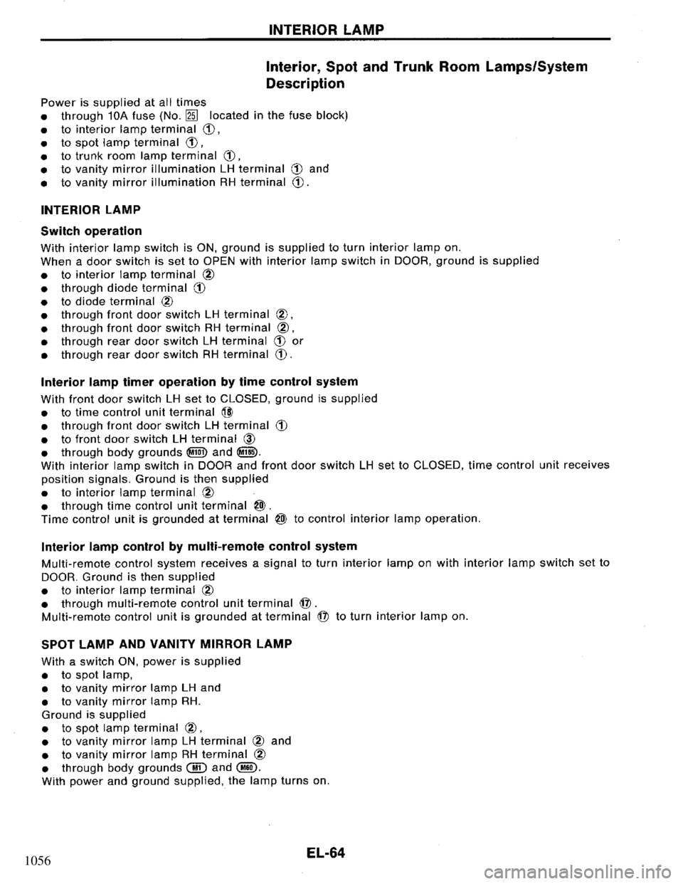 NISSAN PRIMERA 1994 Service Repair Manual 1056 NISSAN PRIMERA 1994 Service Repair Manual 1056