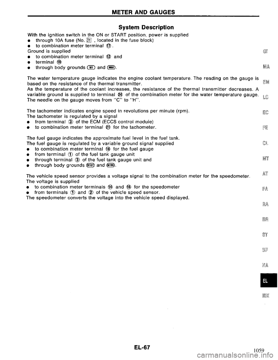 NISSAN PRIMERA 1994 Service Repair Manual 1059 NISSAN PRIMERA 1994 Service Repair Manual 1059