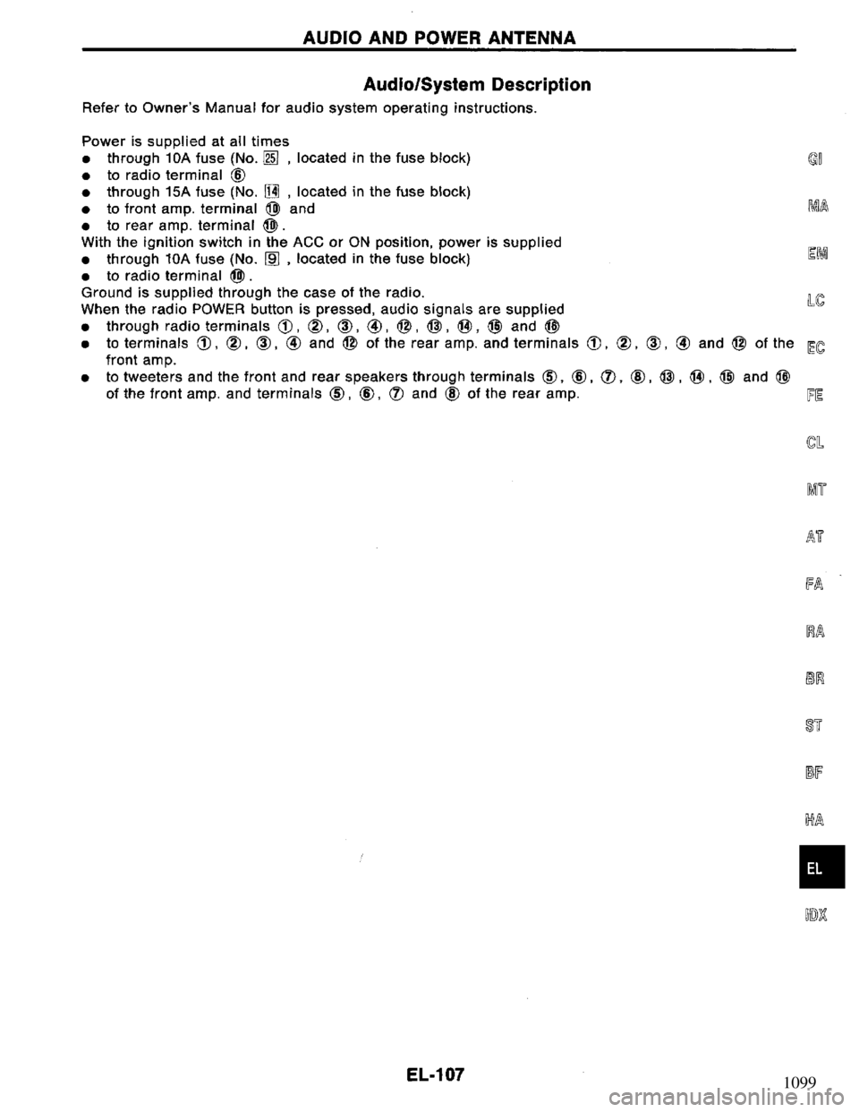 NISSAN PRIMERA 1994 Service Repair Manual 1099 NISSAN PRIMERA 1994 Service Repair Manual 1099