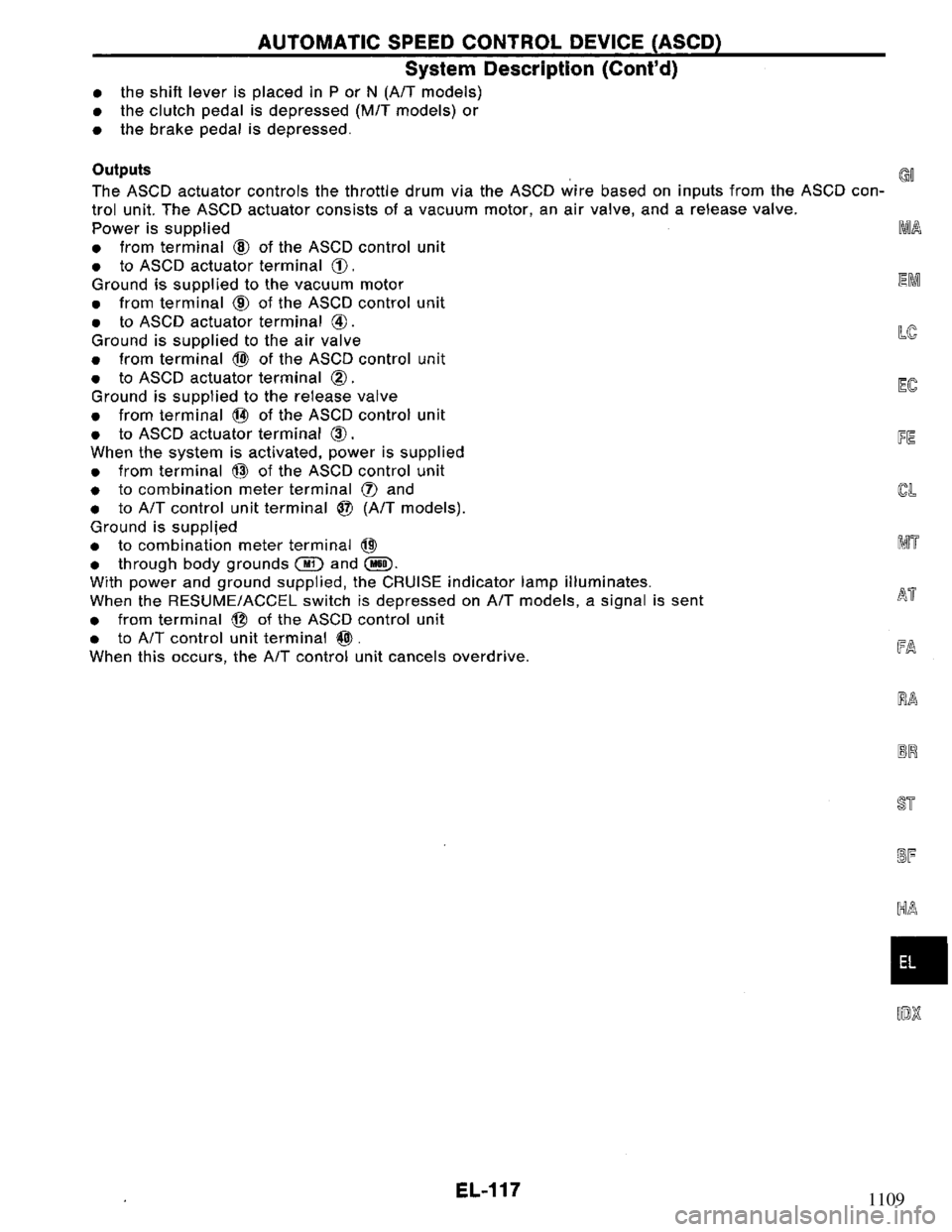 NISSAN PRIMERA 1994 Service Repair Manual 1109 NISSAN PRIMERA 1994 Service Repair Manual 1109