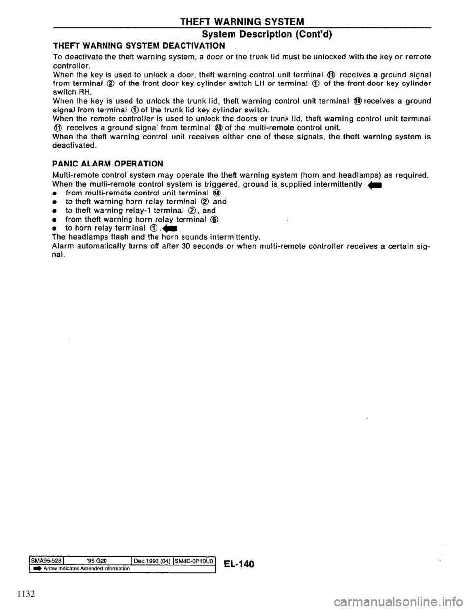 NISSAN PRIMERA 1994  Service Repair Manual 1132 