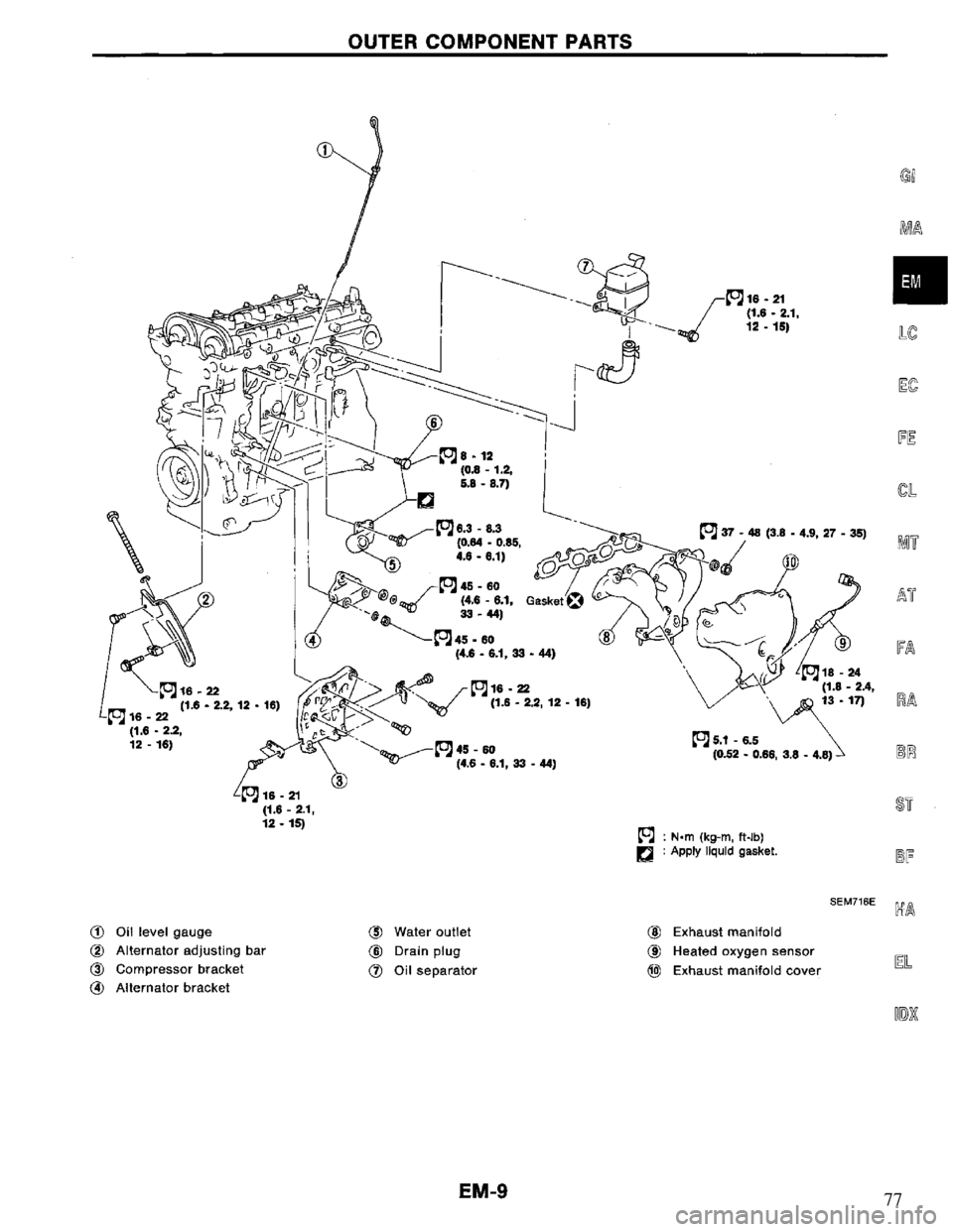 NISSAN PRIMERA 1994  Service Repair Manual 77 