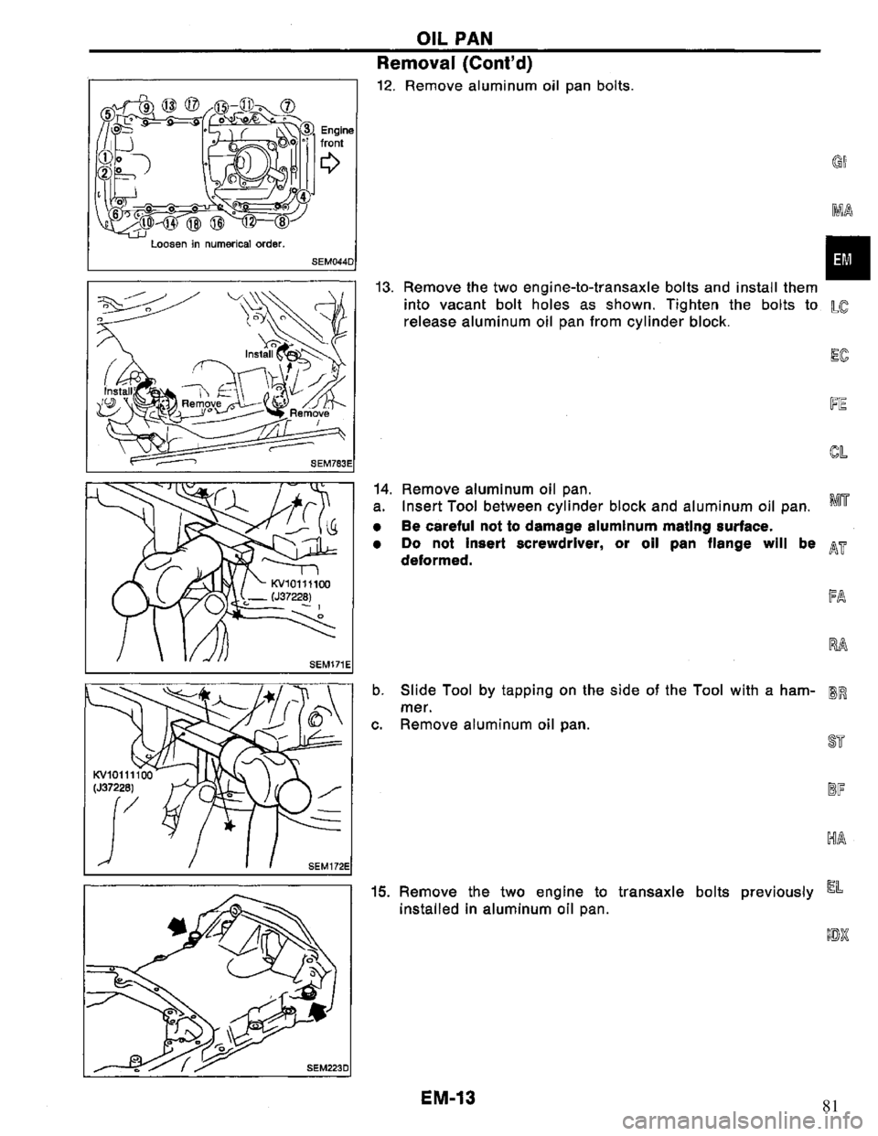 NISSAN PRIMERA 1994  Service Repair Manual 81 