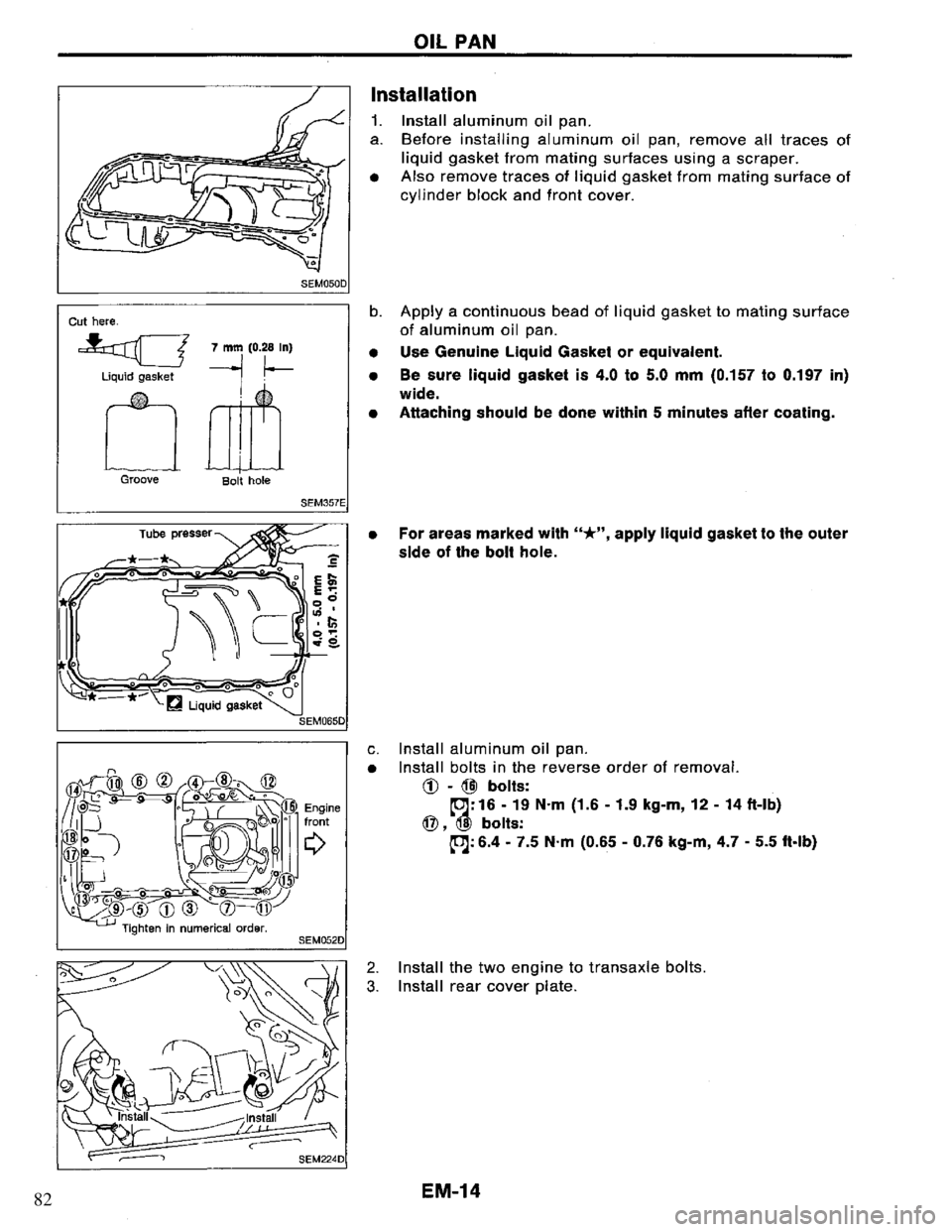 NISSAN PRIMERA 1994  Service Repair Manual 82 
