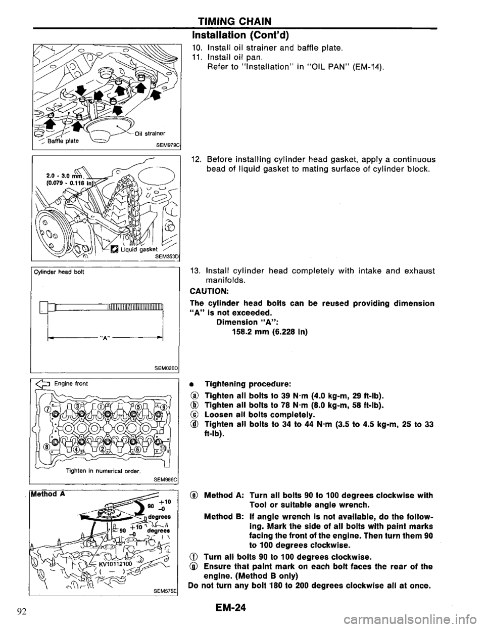 NISSAN PRIMERA 1994  Service Repair Manual 92 
