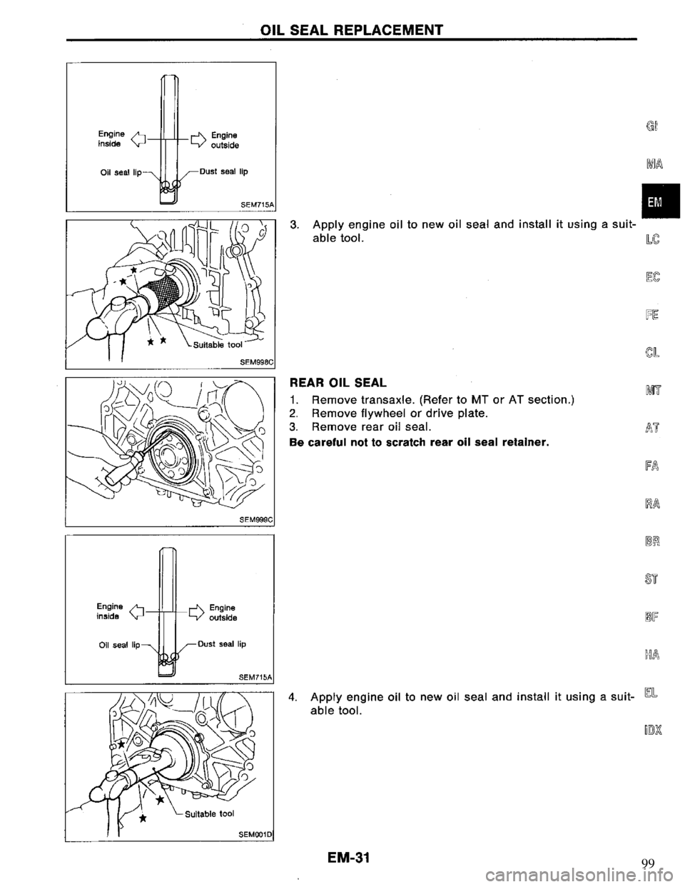 NISSAN PRIMERA 1994  Service Repair Manual 99 