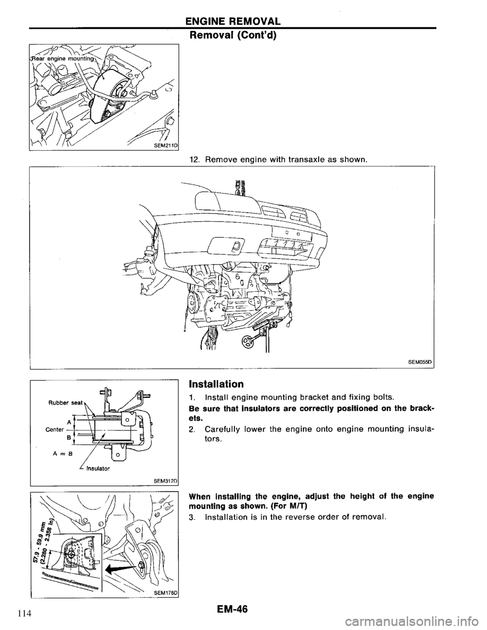 NISSAN PRIMERA 1994 Service Repair Manual 114 NISSAN PRIMERA 1994 Service Repair Manual 114