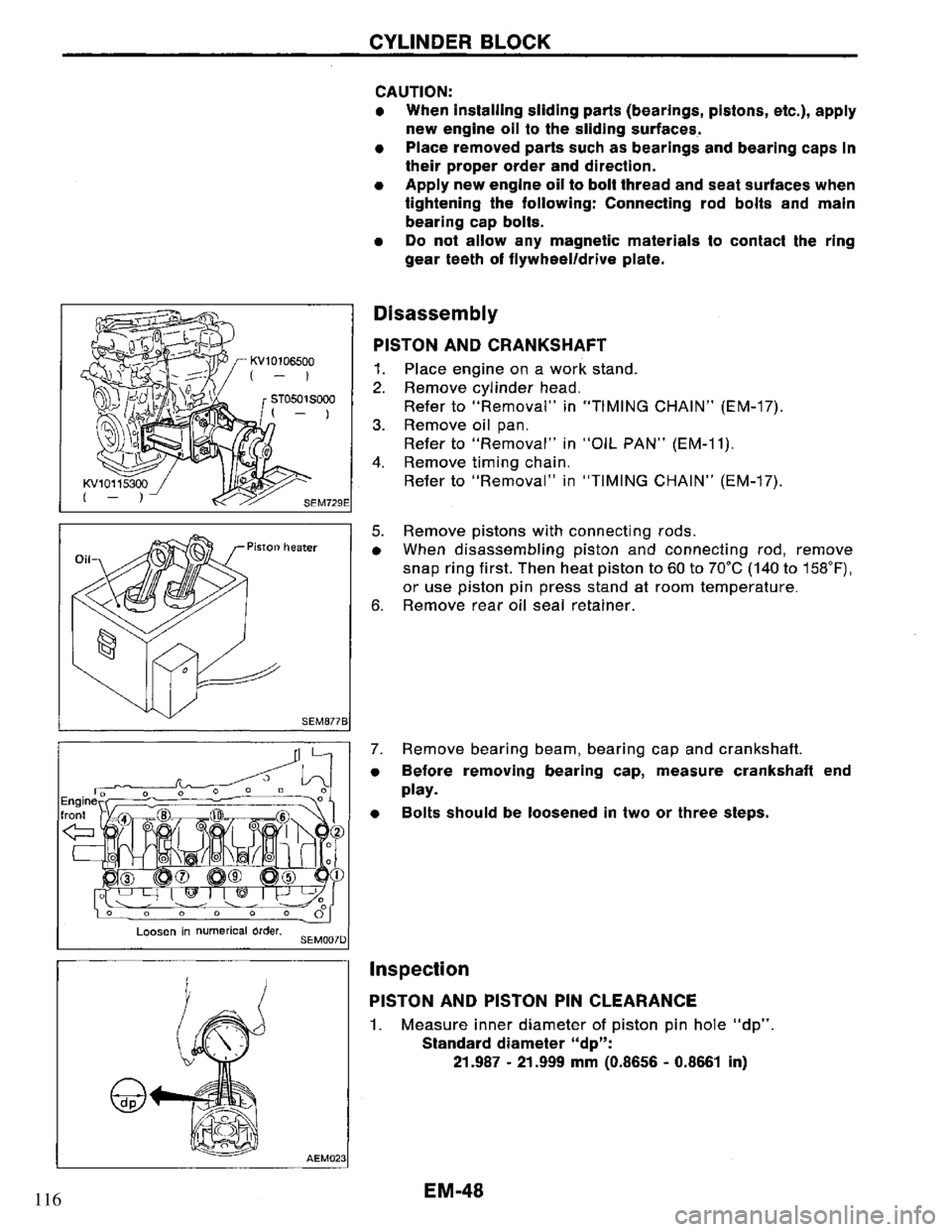 NISSAN PRIMERA 1994 Service Repair Manual 116 NISSAN PRIMERA 1994 Service Repair Manual 116