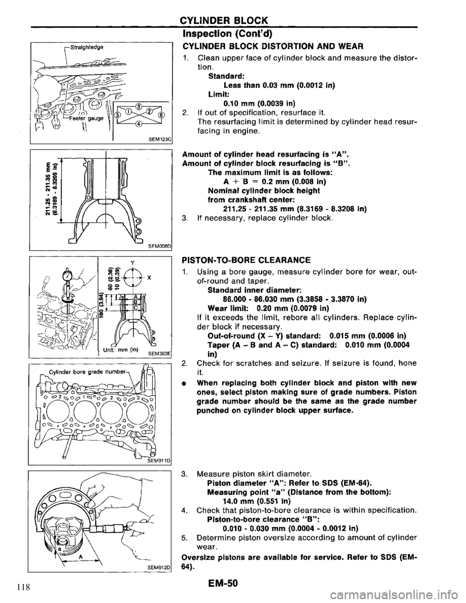 NISSAN PRIMERA 1994 Service Repair Manual 118 NISSAN PRIMERA 1994 Service Repair Manual 118