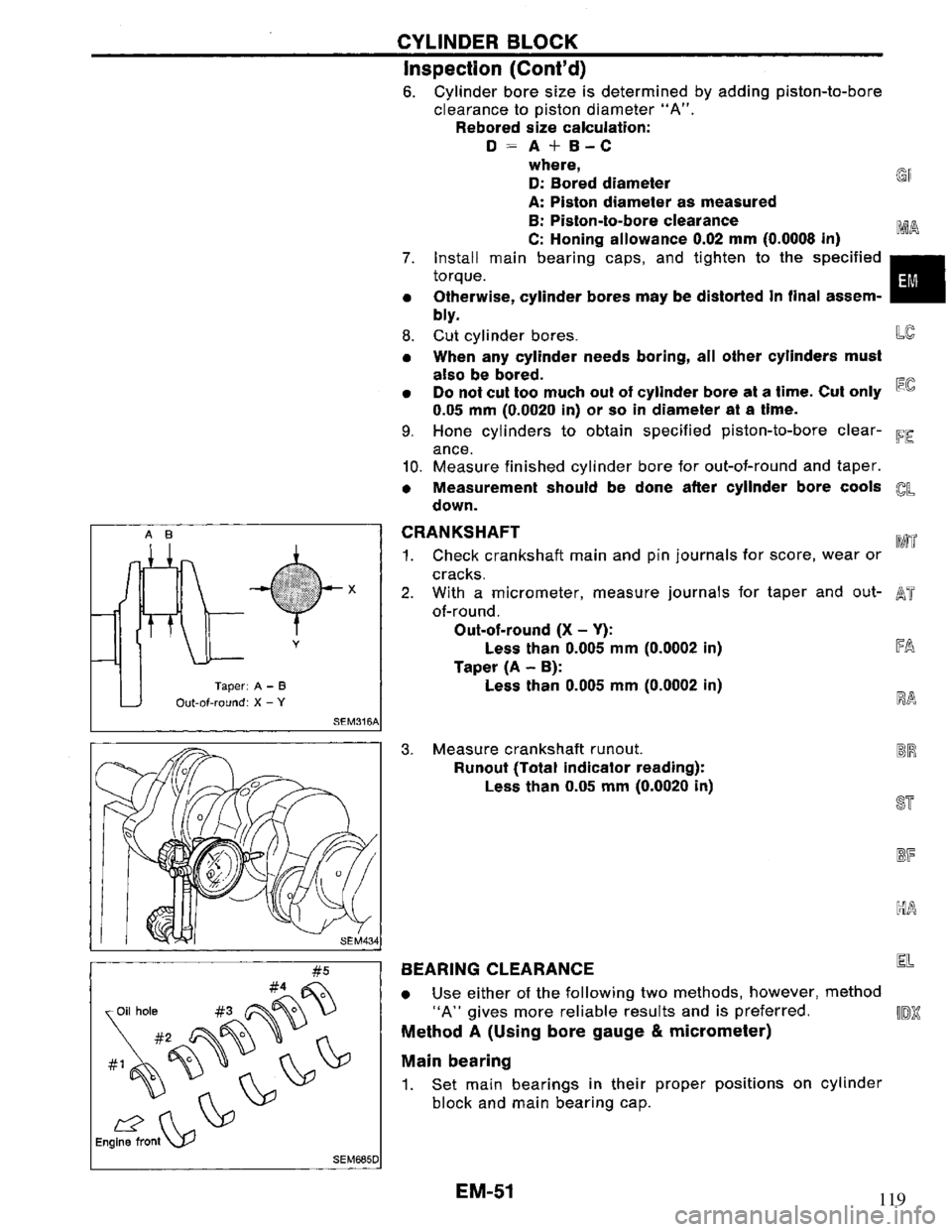 NISSAN PRIMERA 1994 Service Repair Manual 119 NISSAN PRIMERA 1994 Service Repair Manual 119