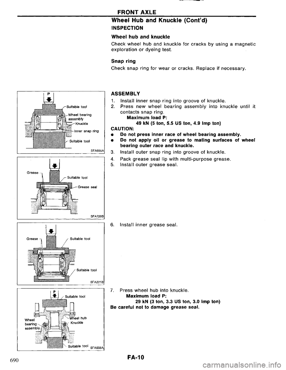 NISSAN PRIMERA 1994 Service Repair Manual 690 NISSAN PRIMERA 1994 Service Repair Manual 690