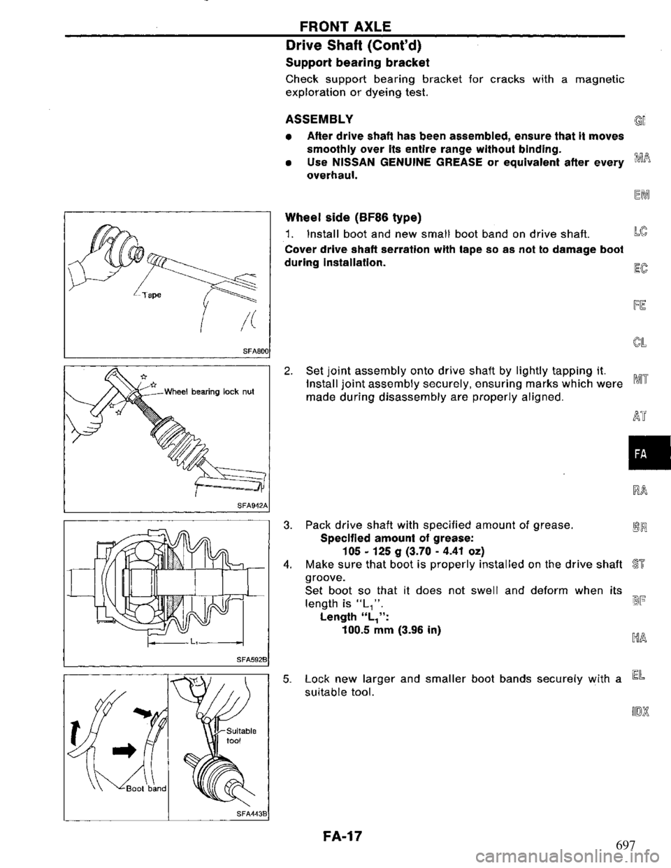 NISSAN PRIMERA 1994 Service Repair Manual 697 NISSAN PRIMERA 1994 Service Repair Manual 697